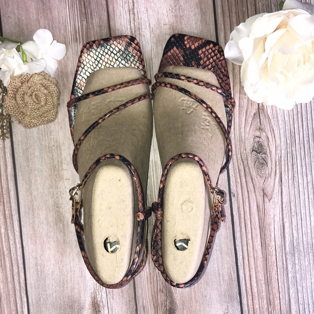 Marc Fisher Snakeprint Leather Dress Sandals 8.5M - Picture 4 of 8